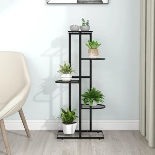 5-korruseline lillealus, 43x22x98 cm, must, metall