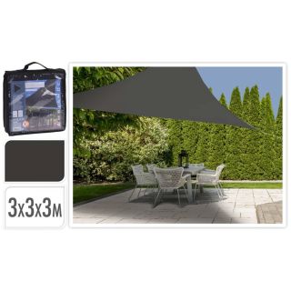 ProGarden päikesekate 3x3x3 m, tumehall, kolmnurk