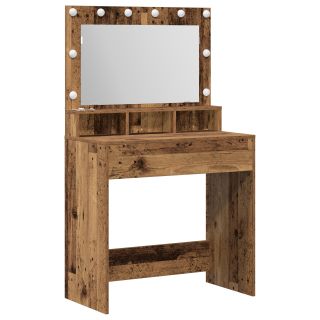 Tualettlaud LED Valgusega Puit 79x41x135 cm
