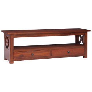 Тумба под телевизор коричневая 115 x 30 x 40 см, прочное красное дерево