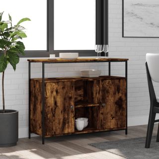 puhvetkapp, suitsutatud tamm, 100 x 35 x 80 cm tehispuit