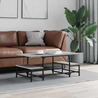 kohvilaud, hall Sonoma tamm, 100 x 50,5 x 40 cm, tehispuit