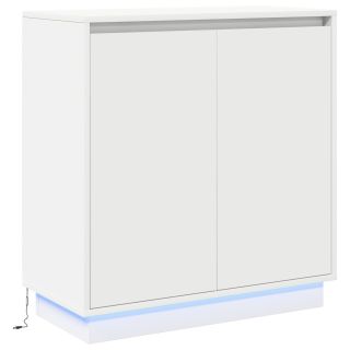 LED öökapp Valges - 71x34.5x75 cm, valmistatud tehispuidust