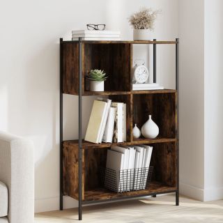 Книжная полка, дымчатый дуб, 72x28x109 см, искусственное дерево