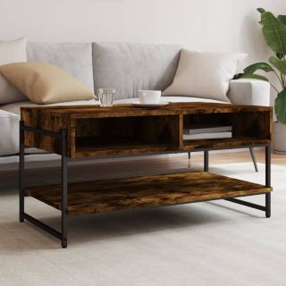 журнальный столик, копченый дуб, 90 x 50 x 45 см, искусственное дерево