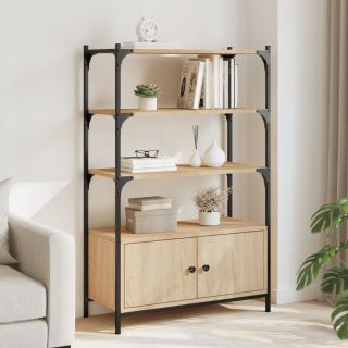raamaturiiul 3 korrust, Sonoma tamm, 70x30x109,5 cm, tehispuit
