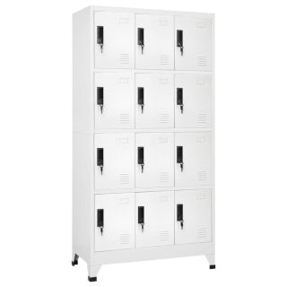 lukustatav hoiukapp, valge, 90 x 45 x 180 cm, teras