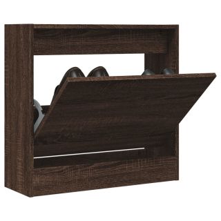 Тумба для обуви, коричневый дуб, 60 x 21 x 57 см, искусственное дерево