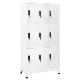 lukustatav hoiukapp, valge, 90 x 45 x 180 cm, teras