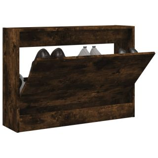 Тумба для обуви, копченый дуб, 80 x 21 x 57 см, искусственное дерево