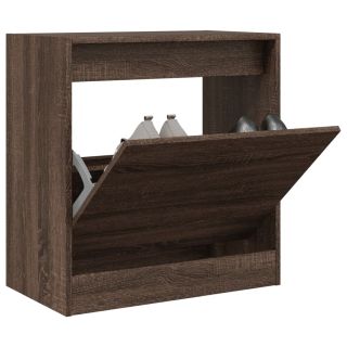 Тумба для обуви, коричневый дуб, 60 x 34 x 63,5 см, искусственное дерево