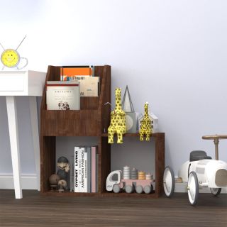 Детская журнальная стойка, коричневый дуб, 71 x 30 x 78,5 см, искусственное дерево