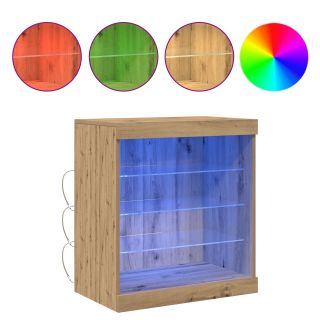 Külgkapiga LED-tuled, käsitöö tamm 60,5x37x67 cm