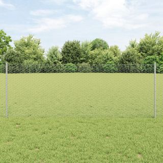 Aia Postid 11 tk U-kanal 80 cm Galvaniseeritud teras,Kuusnurga Aed 0.8x25 m Galvaniseeritud teras