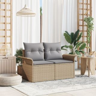 2-kohaline Aiamööbel koos Padi Beež Polü Rattan