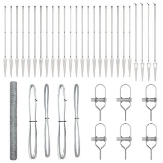 Kuusnurkne Aed 1.6x50 m Galvaniseeritud Teras,Aiapostid terasest 13 tk Ø32 mm 180 cm Galvaniseeritud