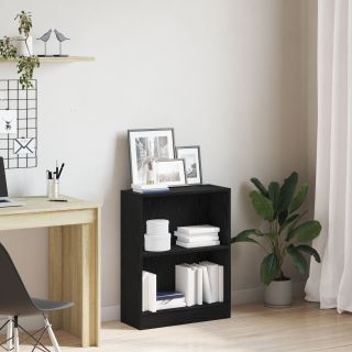 Raamatukapp Must 60x24x76 cm Tehispuit