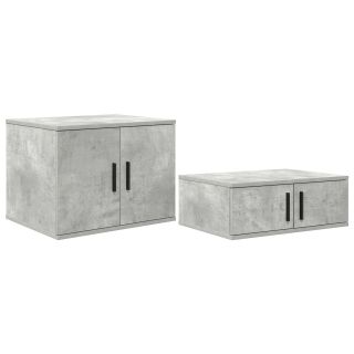 Ladustamisrink Betoonhõbedane 127x41x40 cm Tehispuit