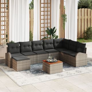 9-osaline Aed Sofa Komplekt Padjaga Hall Polürotang Akaatsia
