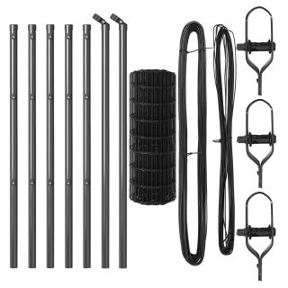 Euro Aed koos 7 Postiga 0.4x10 m Galvaniseeritud Teras Hall