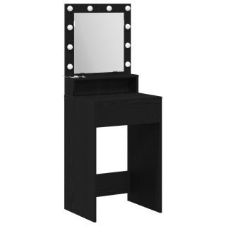 Tualettlaud LED Valgustega Must Tamme 50x41x135 cm