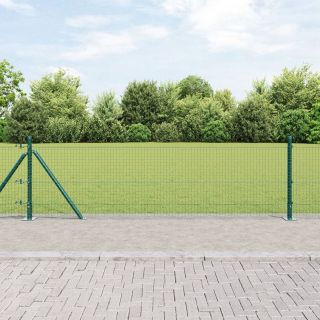 Keeratud Traat Aed 13 Flange Postiga Roheline 0.4x50 m Teras