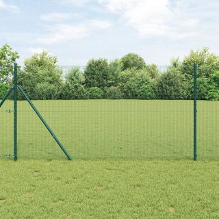 keeratud traadi aed 13 postiga Roheline 1x25 m teras