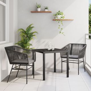 9-osa Aia Söögikomplekt padjadega Hall Polü Rattan