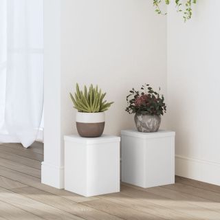 подставки для растений 2 шт., белые, 15x15x20 см, искусственное дерево
