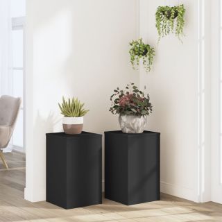 taimealused 2 tk, valge, 30x30x50 cm, tehispuit