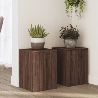 taimealused 2 tk, pruun tamm, 25x25x35 cm, tehispuit