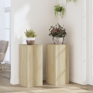 taimealused 2 tk, Sonoma tamm, 30x30x70 cm, tehispuit