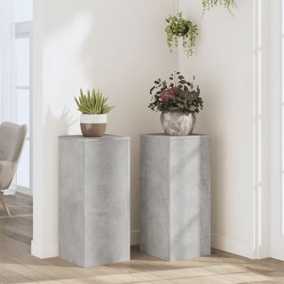 taimealused 2 tk, betoonhall, 30x30x70 cm, tehispuit