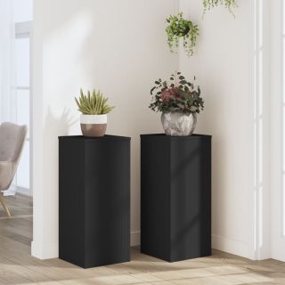 taimealused 2 tk, valge, 30x30x70 cm, tehispuit