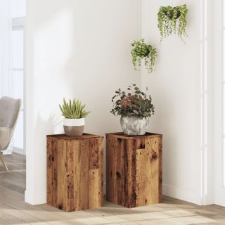 taimealused 2 tk, vana puit, 30x30x50 cm, tehispuit