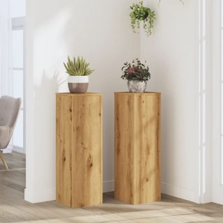 taimealused 2 tk, käsitöötamm, 25x25x80 cm, tehispuit