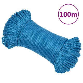 рабочая веревка, синяя, 8 мм, 100 м, полипропилен