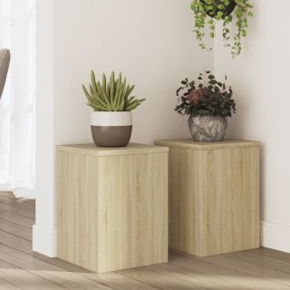 taimealused 2 tk, Sonoma tamm, 25 x 25 x 35 cm, tehispuit
