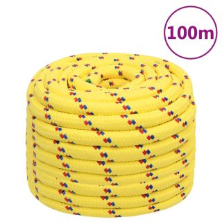 лодочный канат, желтый, 20 мм, 100 м, полипропилен