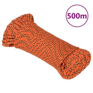 лодочный канат, оранжевый, 3 мм, 500 м, полипропилен