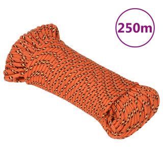 лодочный канат, оранжевый, 3 мм, 250 м, полипропилен