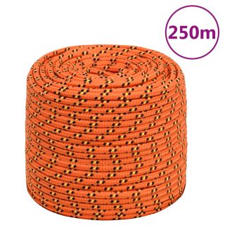 лодочный канат, оранжевый, 10 мм, 250 м, полипропилен