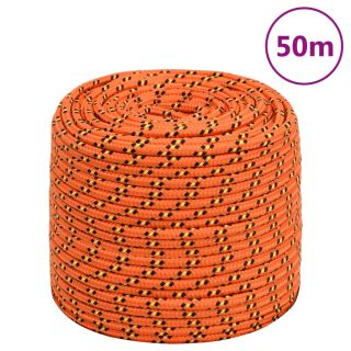 лодочный канат, оранжевый, 10 мм, 50 м, полипропилен