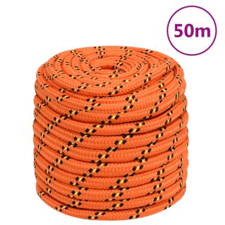 лодочный канат, оранжевый, 18 мм, 50 м, полипропилен