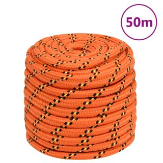 лодочный канат, оранжевый, 16 мм, 50 м, полипропилен