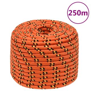 лодочный канат, оранжевый, 12 мм, 250 м, полипропилен