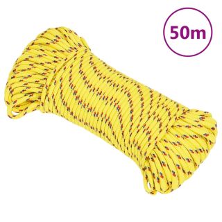 лодочный канат, желтый, 4 мм, 50 м, полипропилен