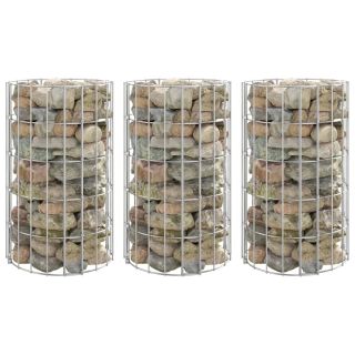 ringikujulised gabioon taimelavad 3tk tsingitud teras Ø30x50 cm