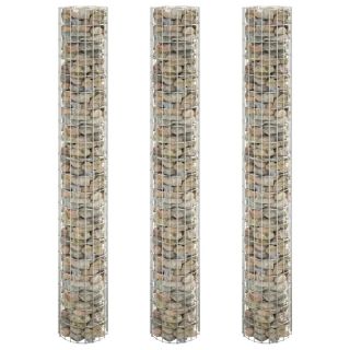 ringikujulised gabioon taimelavad 3tk tsingitud teras Ø30x200cm