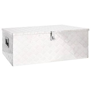 ящик для хранения, серебристый, 100 x 55 x 37 см, алюминий